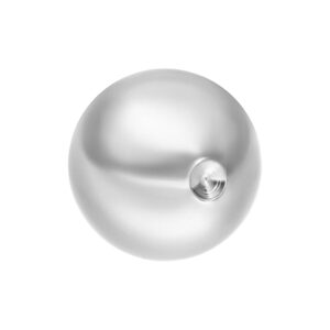 Boule ronde en titane argenté Clip-In sur fond blanc