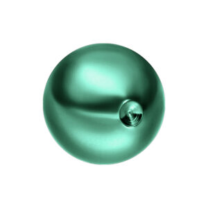 Boule Clip In vert foncé en titane, taille 5,0 mm, sur fond blanc