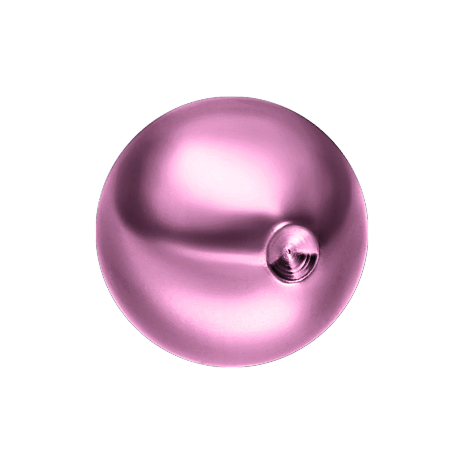 Boule violette en titane à clipser, 5 mm Boule en titane violette, 5 mm, sur fond blanc