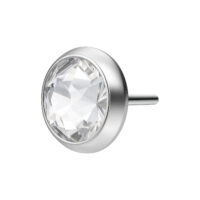 Embout de piercing triple argenté 4,0 mm Embout argenté pour piercing triple de 4,0 mm sur fond blanc