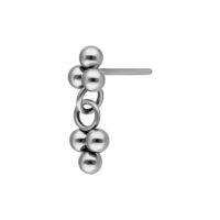 Pendentif Push Fit argenté avec boules Pendentif argenté avec plusieurs boules sur fond blanc