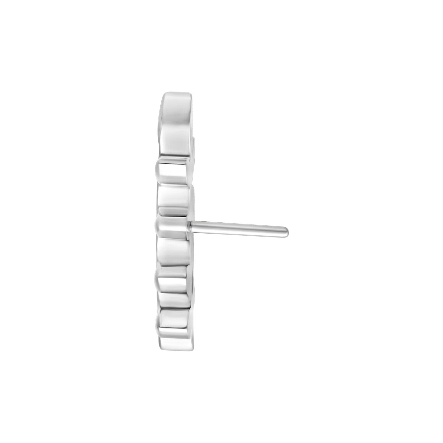 Embout Push Fit Feuille Argenté Embout Push Fit Feuille métallique argenté sur fond blanc