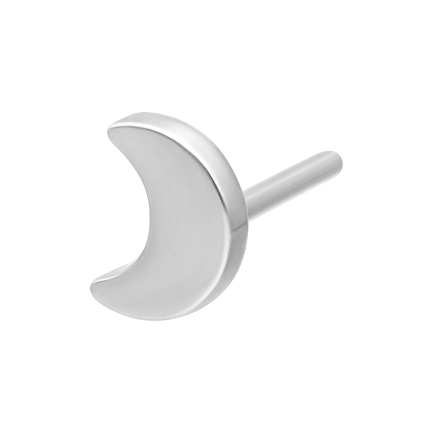 Embout Lunaire Push Fit Argenté en Titane Embout lunaire argenté en titane sur fond blanc