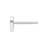 Embout Cœur Push Fit Argenté en Titane Embout cœur argenté en titane avec système Push Fit sur fond blanc