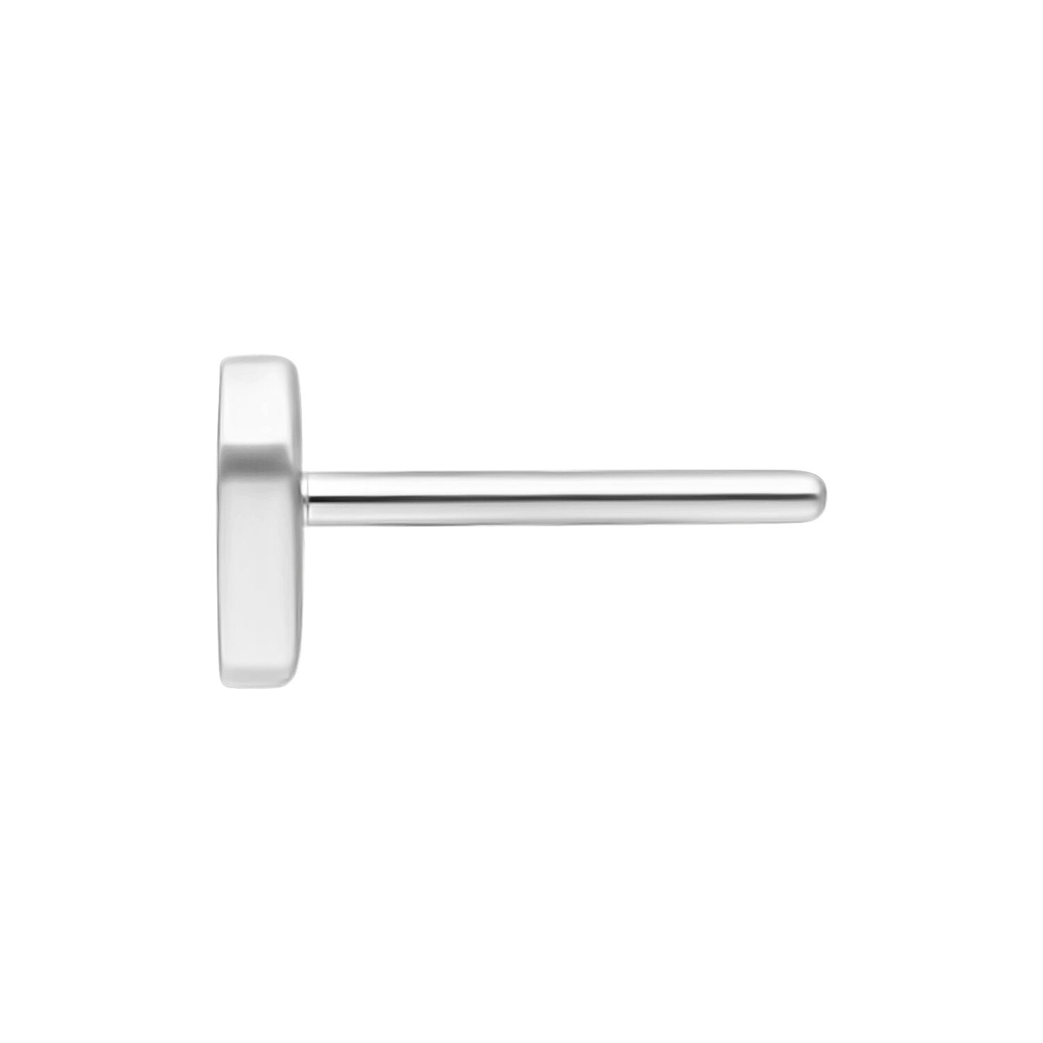 Embout Cœur Push Fit Argenté en Titane Embout cœur argenté en titane avec système Push Fit sur fond blanc