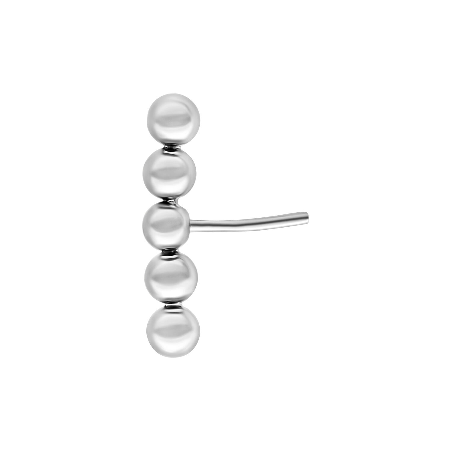 Embout Bubble Bar Push Fit Argenté Embout Bubble Bar argenté en titane grade 23 sur fond blanc