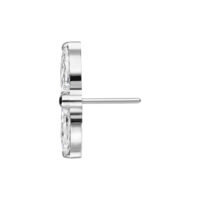 Embout Lotus Cristal Argenté Push Fit Embout Lotus Cristal Argenté en vue latérale sur fond blanc