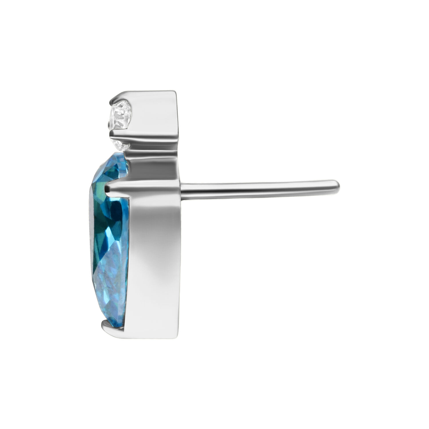 Embout Mystic Dew en lavande et turquoise Embout Push Fit en titane argenté avec cristal turquoise