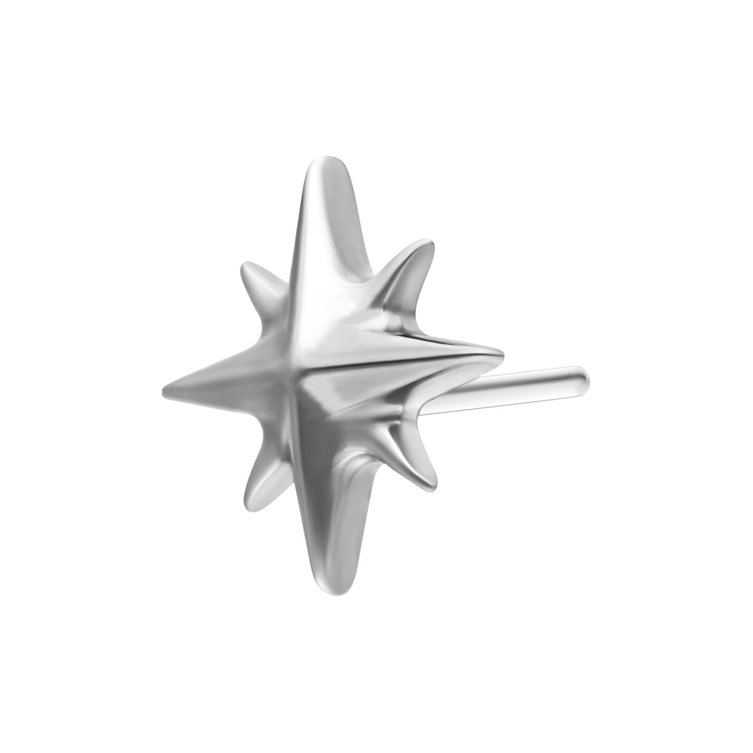 Embout étoile Push Fit en titane argenté Embout étoile Push Fit en titane argenté sur fond blanc