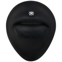 Embout en cristal pour piercing Push Fit Embout en cristal argenté sur fond noir