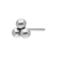 Embout Trinity Push Fit argenté en titane sur fond blanc
