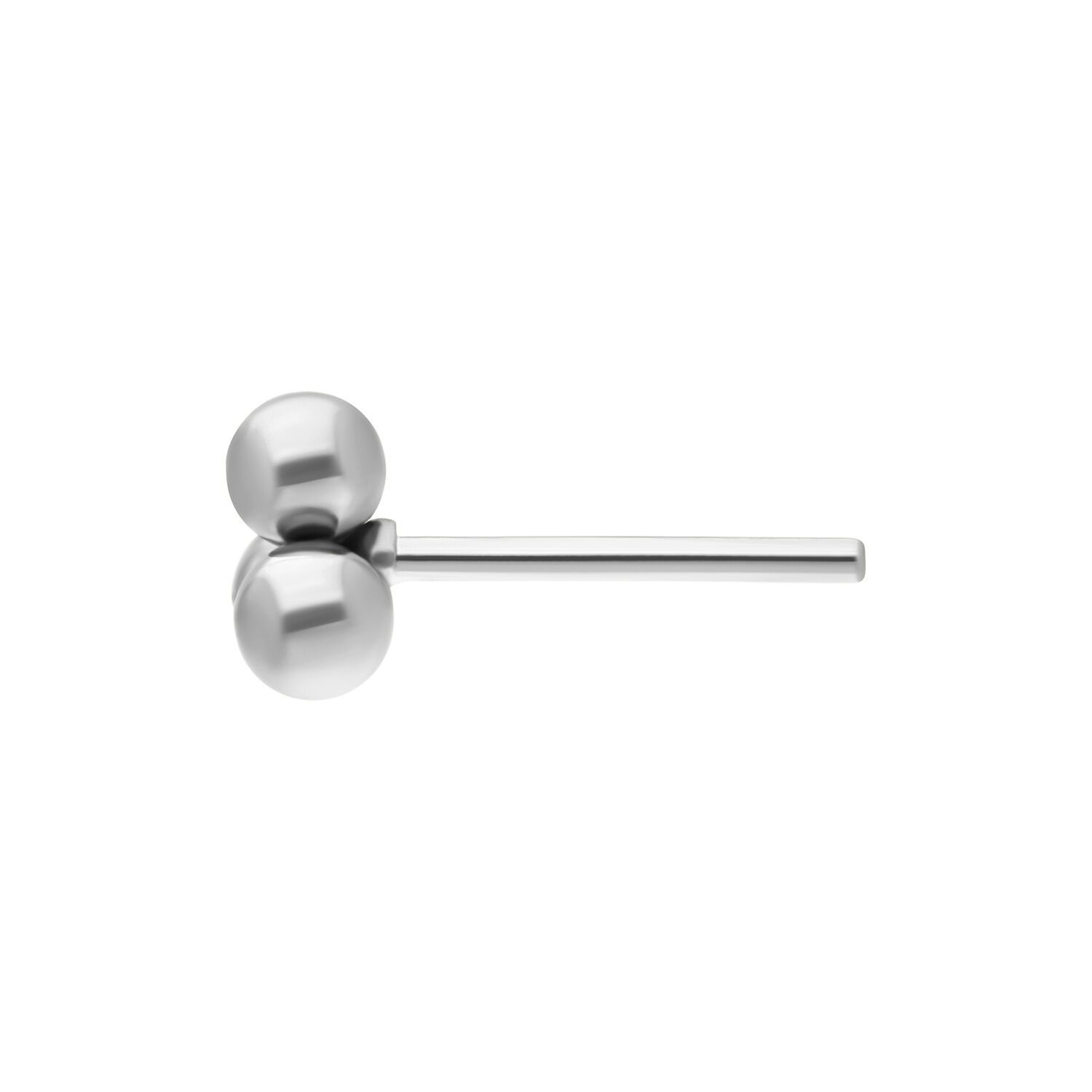 Embout Push Fit Trinity en argent en titane sur fond blanc