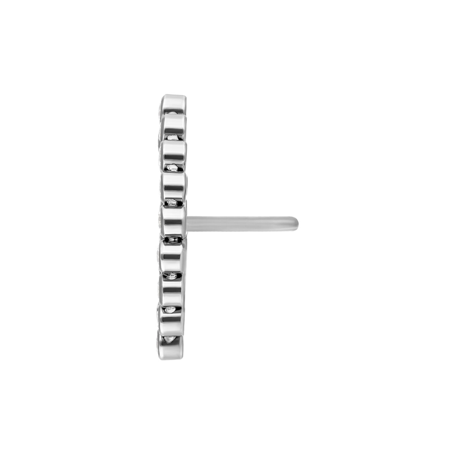 Embout Apsara Push Fit en titane argenté Embout en titane argenté avec design Push Fit sur fond blanc