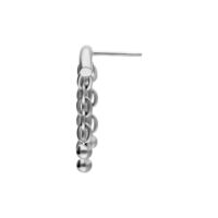 Chaîne argentée avec embout Bubble pour Push Fit Chaîne en titane argentée avec design Bubble pour Push Fit sur fond blanc
