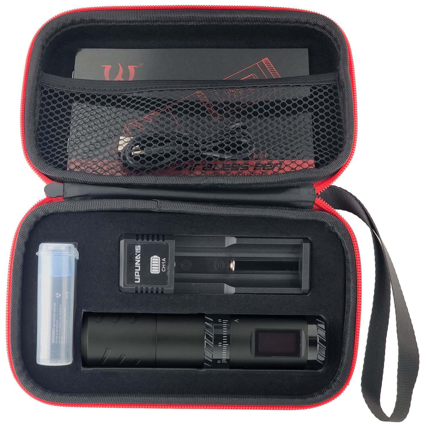 EP101 Wireless Pen Machine dans une valise de transport Machine à stylo sans fil EP101 noire dans une valise ouverte avec chargeur et accessoires