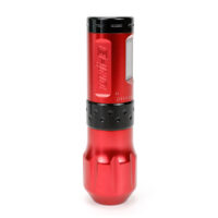 Stylo Machine Sans Fil Rouge avec Poignée de 38 mm Stylo Machine Sans Fil Rouge avec poignée noire sur fond blanc