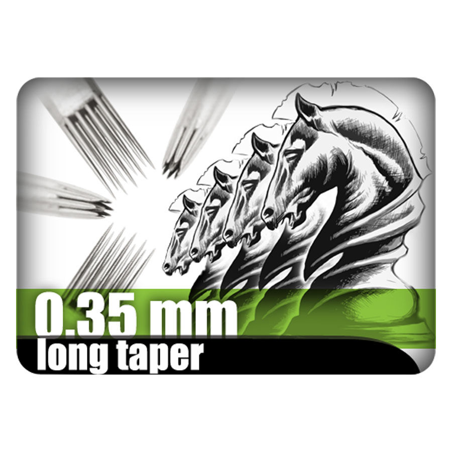 Aiguilles de tatouage Magnum avec épaisseur de 0,35 mm et design Long Taper