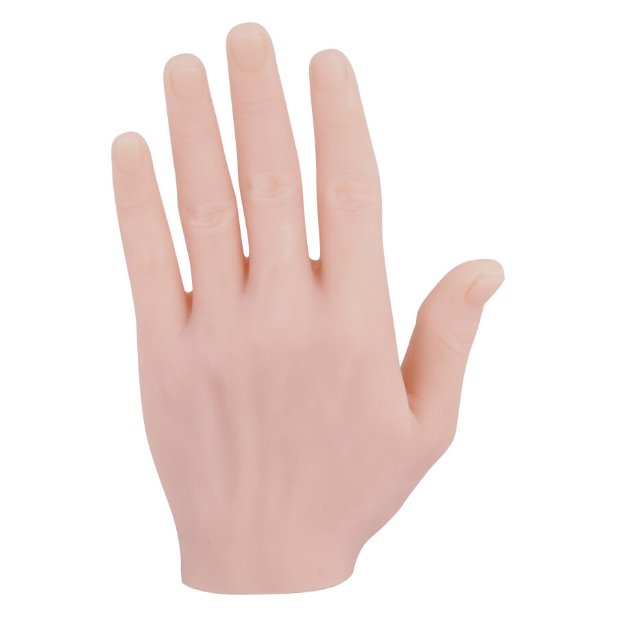 Main d'entraînement pour tatouage en silicone, beige Main d'entraînement pour tatouage en silicone beige sur fond neutre