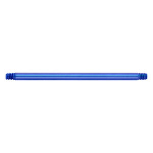 Barre de piercing droite en titane bleu foncé, 25mm de long, 1,6mm d'épaisseur