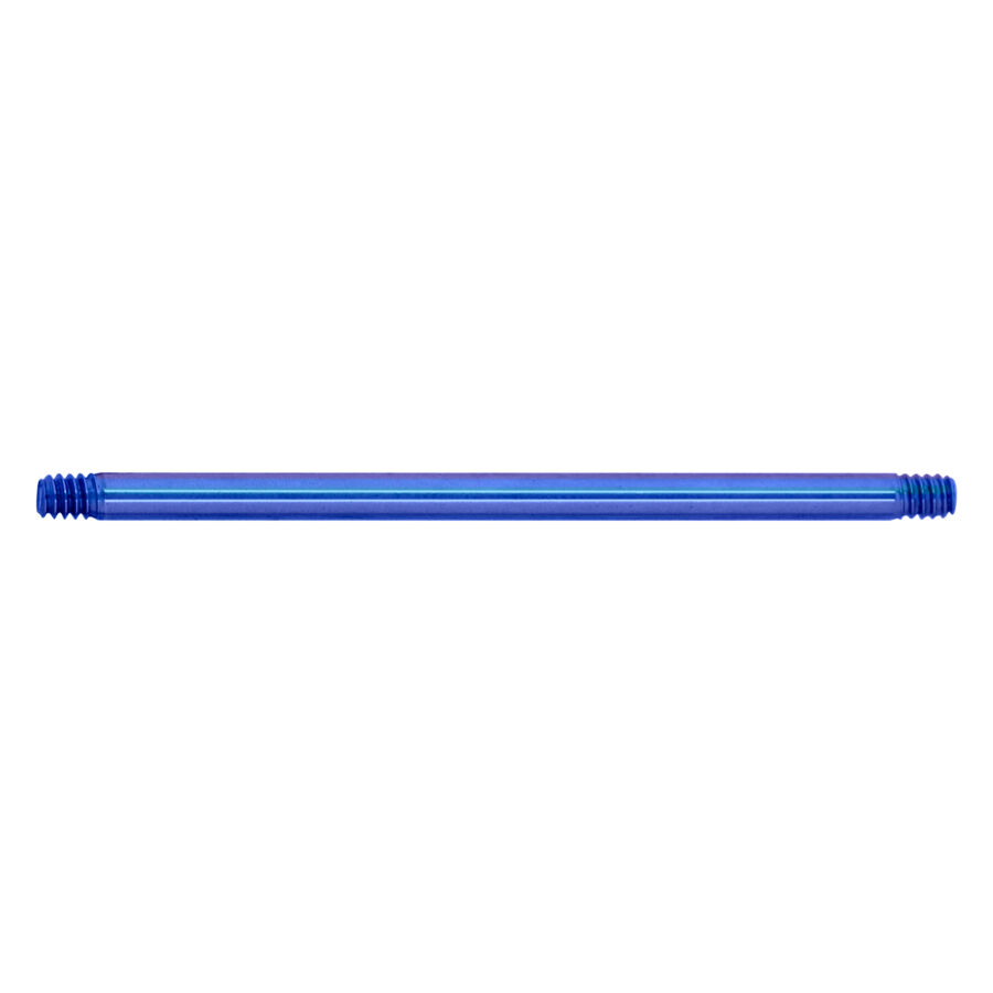 Titan Highline Barre de Piercing Bleu Foncé 25mm Barre de piercing droite en titane bleu foncé, 25mm de long, 1,6mm d'épaisseur