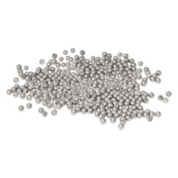 Billes filetées en titane argentées 1000er Set sur fond blanc