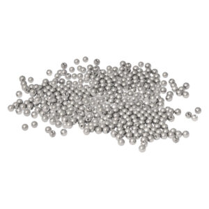 Billes filetées en titane argentées 1000er Set sur fond blanc