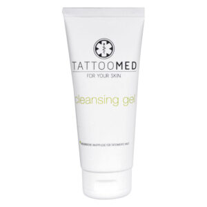 Tube blanc TattooMed® gel nettoyant 100ml sur fond neutre