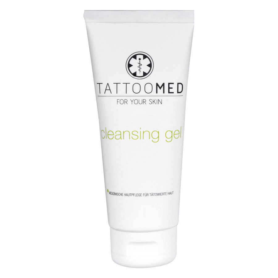TattooMed® gel nettoyant 100ml tube Tube blanc TattooMed® gel nettoyant 100ml sur fond neutre