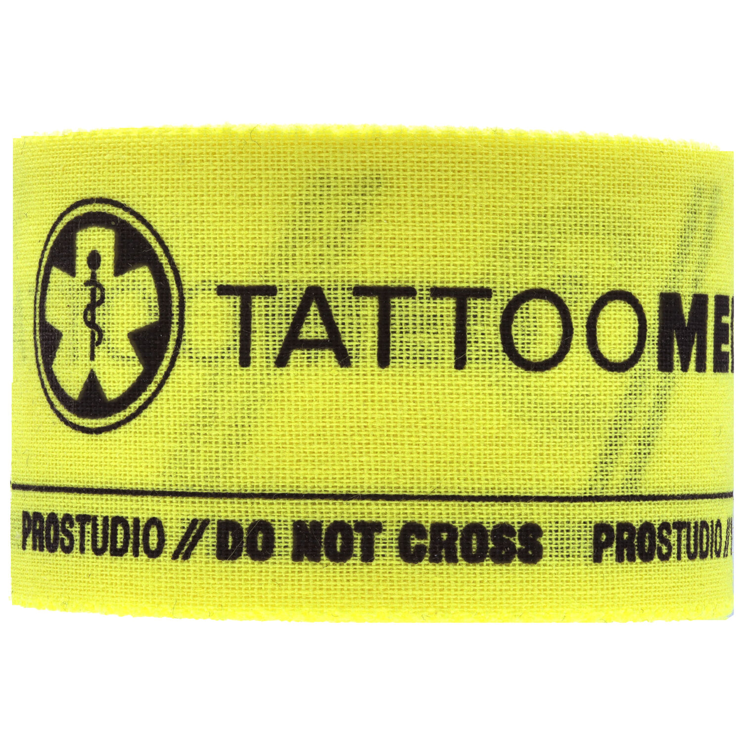Tattoomed Studio Pro Tape jaune sur fond blanc