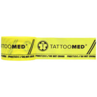 Tattoomed Studio Pro Tape jaune avec impression noire sur fond blanc