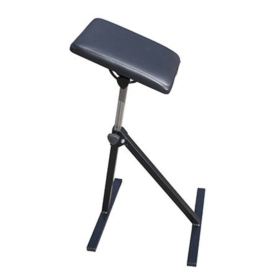 Support de bras de haute qualité pour tatoueurs, noir Support de bras noir, réglable avec cadre en métal stable sur fond blanc