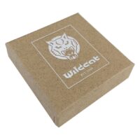 Boîte à bijoux Wildcat en carton brun Boîte à bijoux brune en carton avec logo Wildcat sur fond blanc