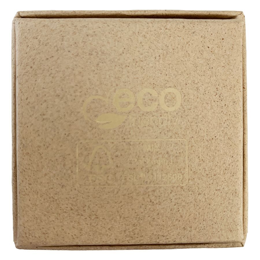 Boîte en carton avec logo Wildcat pour bijoux Boîte en carton carrée avec logo Wildcat sur fond beige