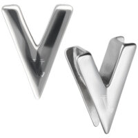 Verena Venus V Earsaddles argentés sur fond blanc