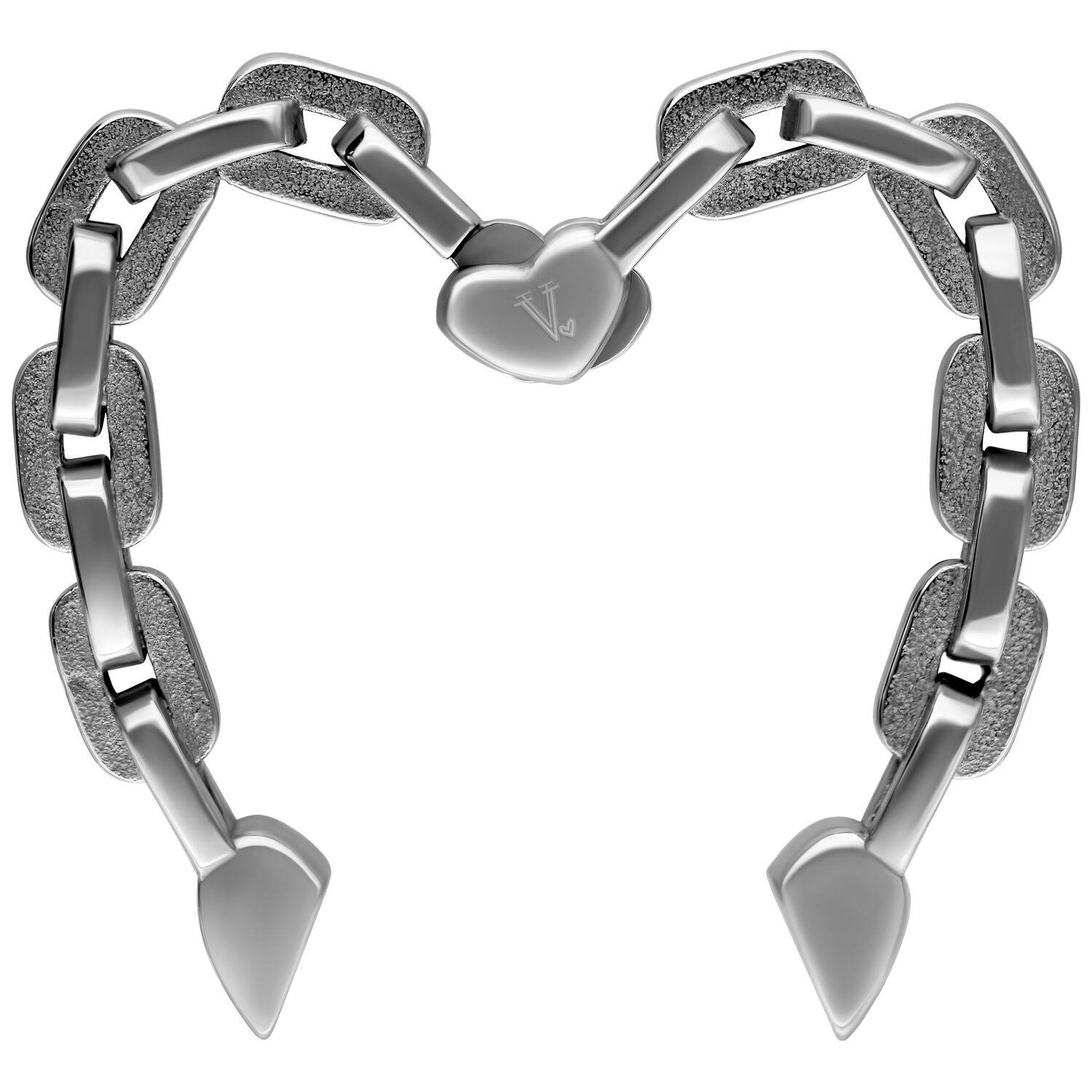 Verena Venus Poids d'Oreille Forme de Cœur Noir Poids d'oreille en forme de cœur en PMMA noir avec finition brillante sur fond blanc