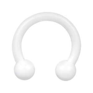 BioPlast® Circular Barbell blanche sur fond blanc