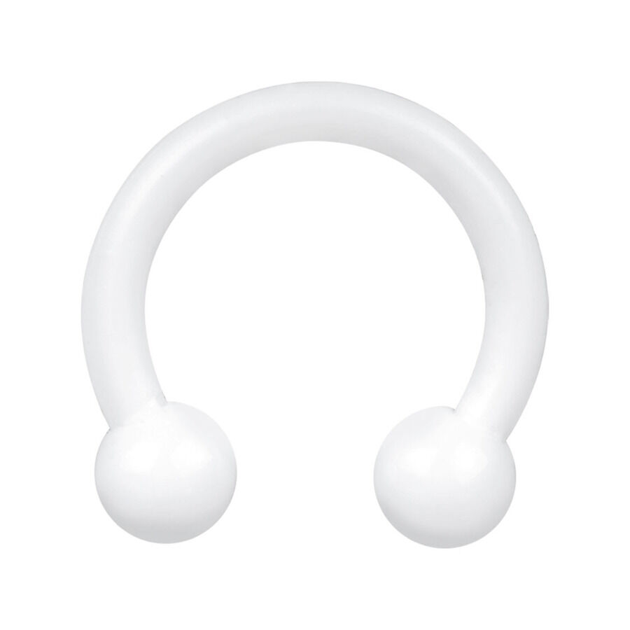 BioPlast® Circular Barbell blanche BioPlast® Circular Barbell blanche sur fond blanc