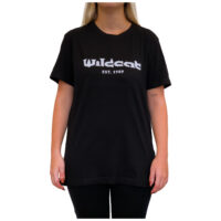 T-shirt noir Wildcat avec logo T-shirt noir unisexe avec logo Wildcat, vue de face