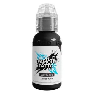Flacon de 30ml d'encre de tatouage grise de Wildcat sur fond blanc