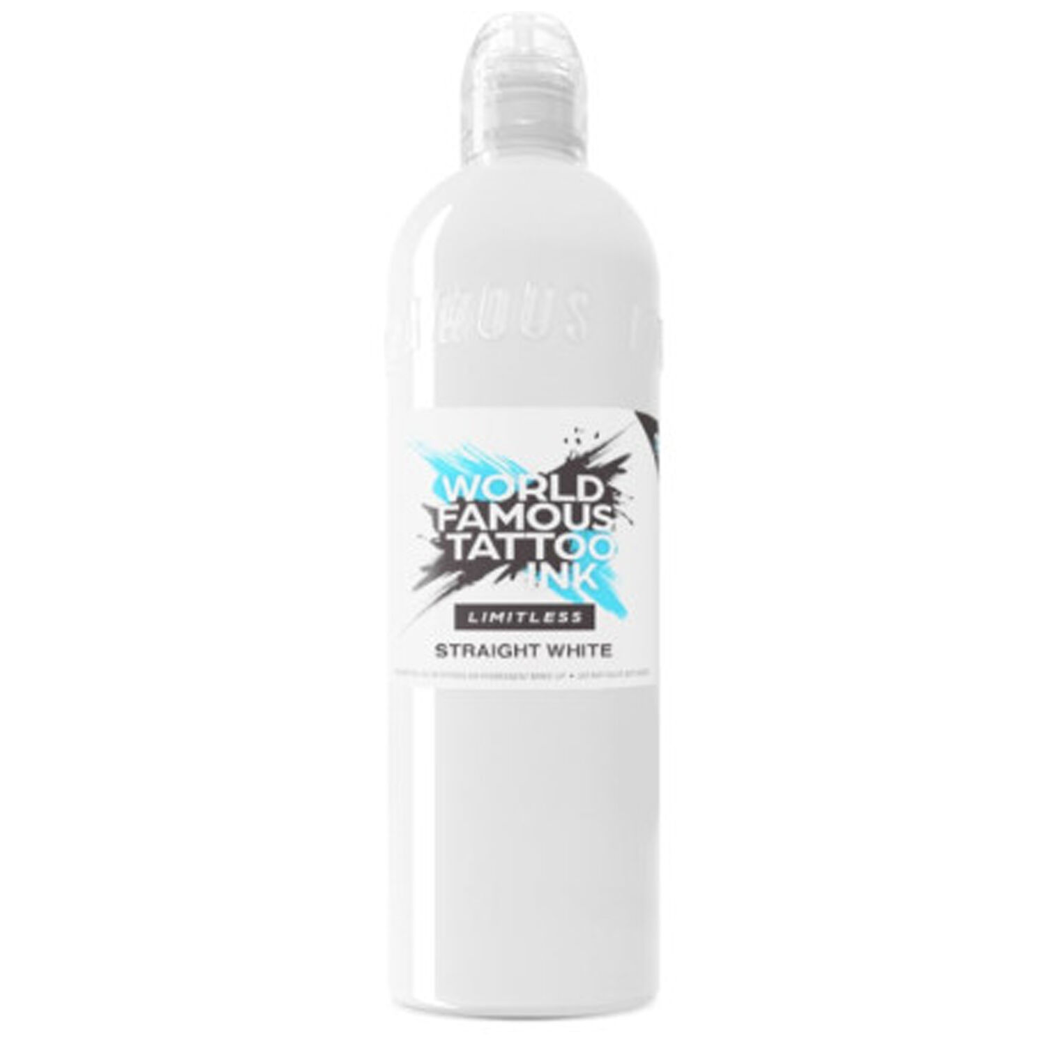 World Famous Ink Pink Encre de Tatouage 240 ml Bouteille blanche d'encre de tatouage World Famous Ink Pink sur fond blanc