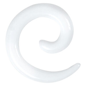 Spirale en acrylique blanc sur fond neutre en forme de spirale