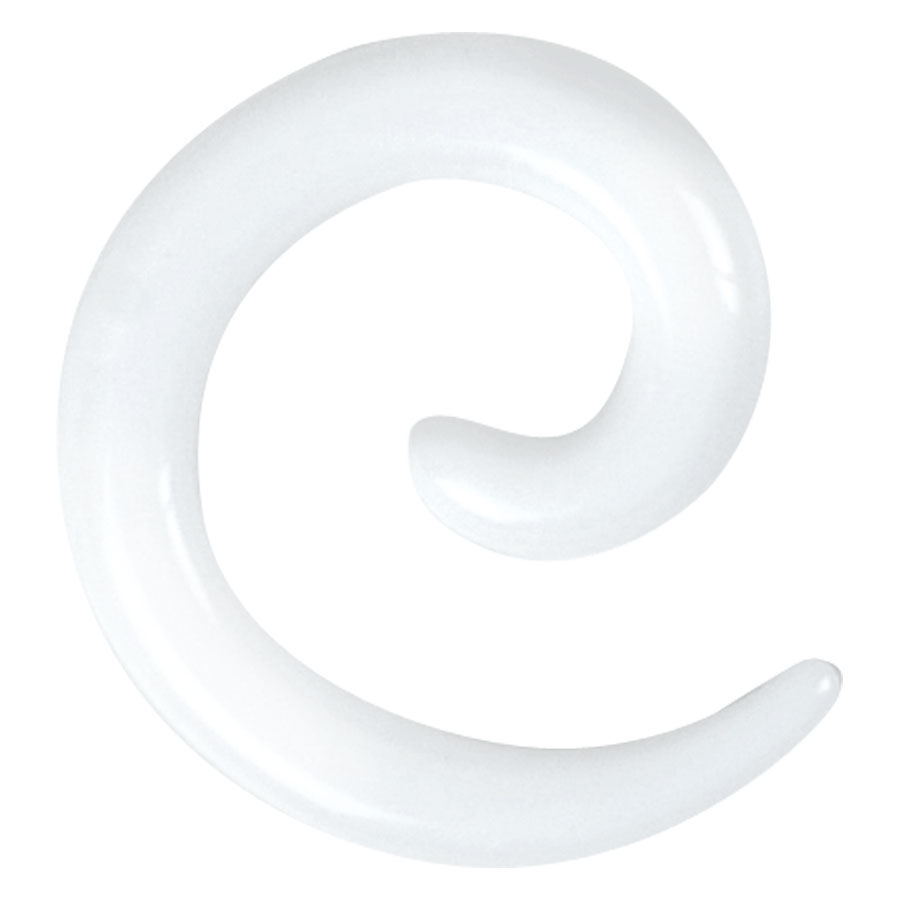 Spirale en acrylique blanc de Wildcat Spirale en acrylique blanc sur fond neutre en forme de spirale