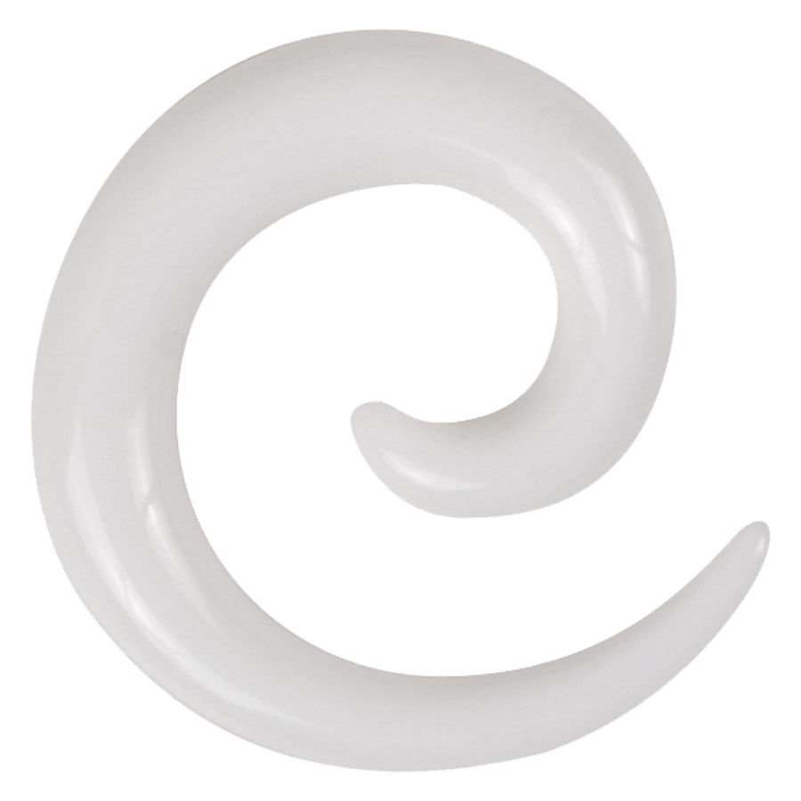 Spirale en acrylique blanc de Wildcat Spirale en acrylique blanc et brillant sur fond neutre