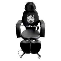 Wildcat Pro Table de Tatouage en Noir Table de tatouage Wildcat Pro noire avec revêtement en similicuir, sur roues