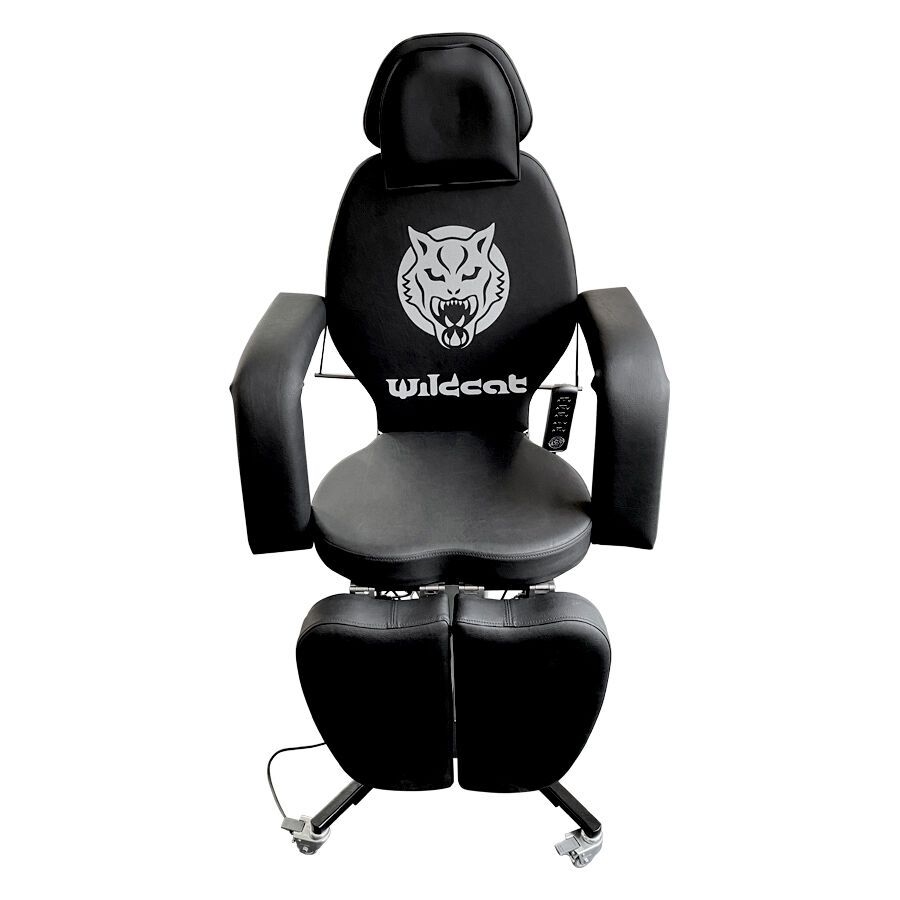 Wildcat Pro Table de Tatouage en Noir Table de tatouage Wildcat Pro noire avec revêtement en similicuir, sur roues