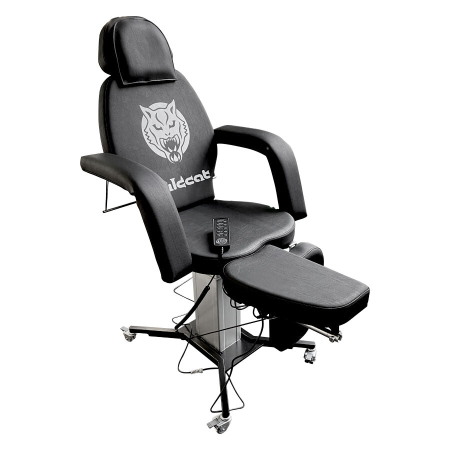 Wildcat Pro Table de Tatouage en Noir Table de tatouage et piercing noire de Wildcat en simili cuir, réglable
