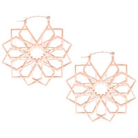 Créoles Kaleidoscope en or rose Boucles d'oreilles Créoles Kaleidoscope en or rose sur fond blanc