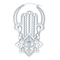 Créoles Khamsa en argent avec design Hamsa Créoles Khamsa en argent avec design Hamsa délicat et fermoir à clip