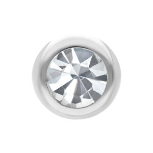 Bille en titane cristalline pour piercings de 3,0 mm de taille et 1,2 mm d'épaisseur