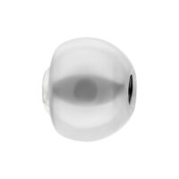 Boule en titane 1,2 mm avec cristal 3,0 mm Boule en titane blanc avec pierre cristalline, 1,2 mm d'épaisseur, 3,0 mm de taille, sur fond blanc